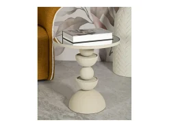 Mesa de Centro VKH799, Bege, 40,5x40,5x42 cm, Kendra Home
