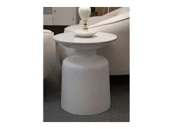 Mesa de Centro VKH526, Branco, 40x40x47 cm, Kendra Home