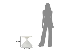 Mesa de Centro VKH528, Branco, 45x45x39 cm, Kendra Home
