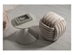 Mesa de Centro VKH528, Branco, 45x45x39 cm, Kendra Home