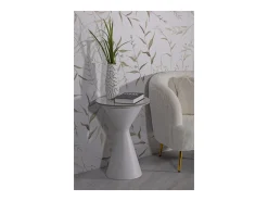 Mesa de Centro VKH527, Branco, 44x44x63 cm, Kendra Home