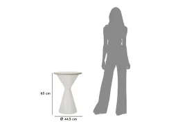 Mesa de Centro VKH527, Branco, 44x44x63 cm, Kendra Home