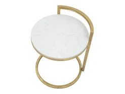Mesa de Centro VKH531, Branco, 40,5x40,5x50,5 cm, Kendra Home