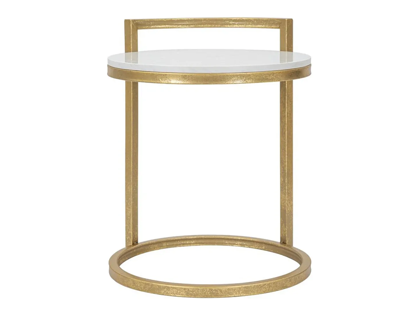 Mesa de Centro VKH531, Branco, 40,5x40,5x50,5 cm, Kendra Home
