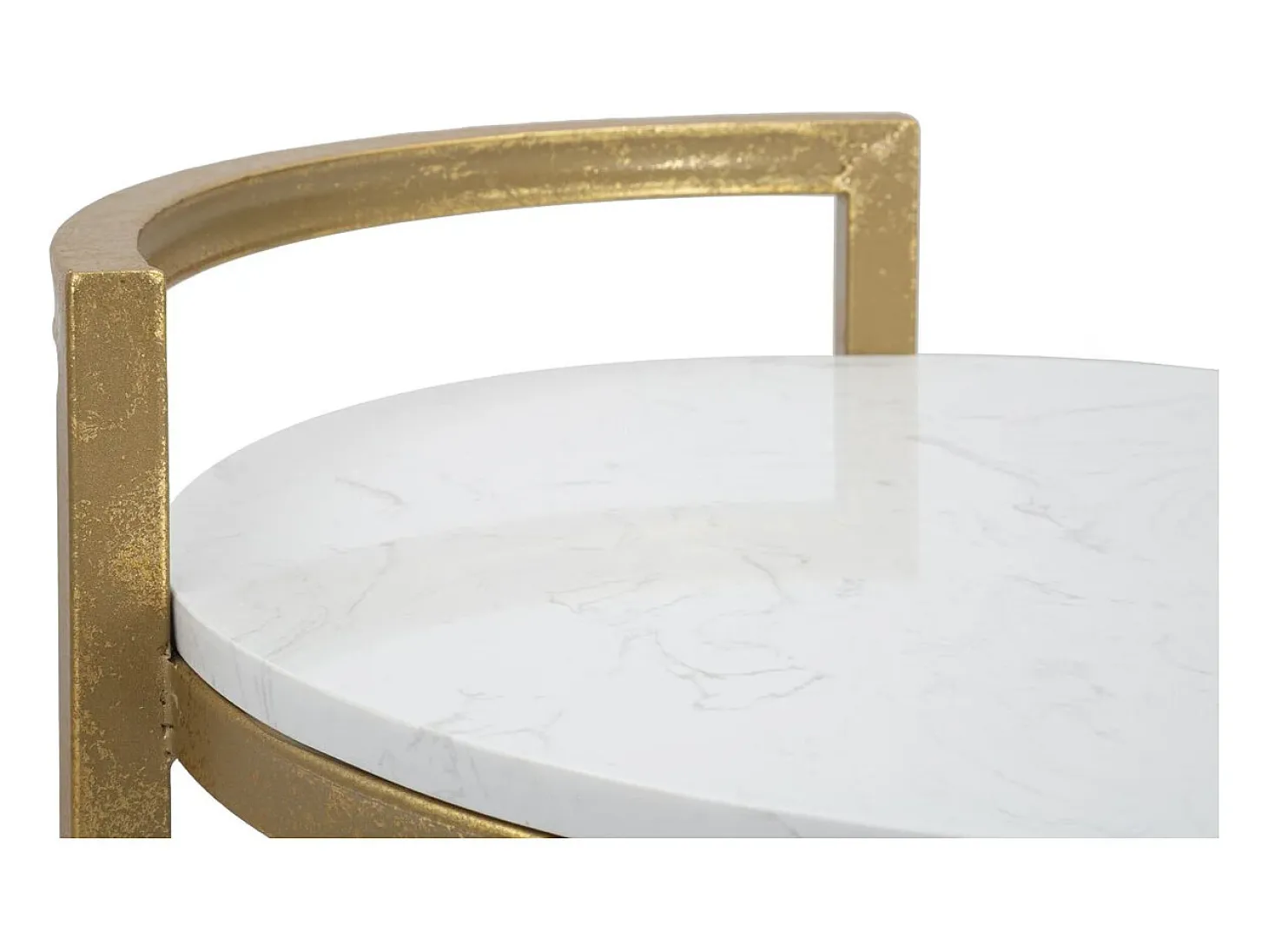 Mesa de Centro VKH531, Branco, 40,5x40,5x50,5 cm, Kendra Home
