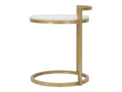 Mesa de Centro VKH531, Branco, 40,5x40,5x50,5 cm, Kendra Home