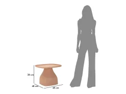 Mesa de Centro VKH710, Cor-de-rosa, 38x48x48 cm, Kendra Home