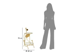Mesa de Centro VKH803, Ouro, 40x40x78 cm, Kendra Home