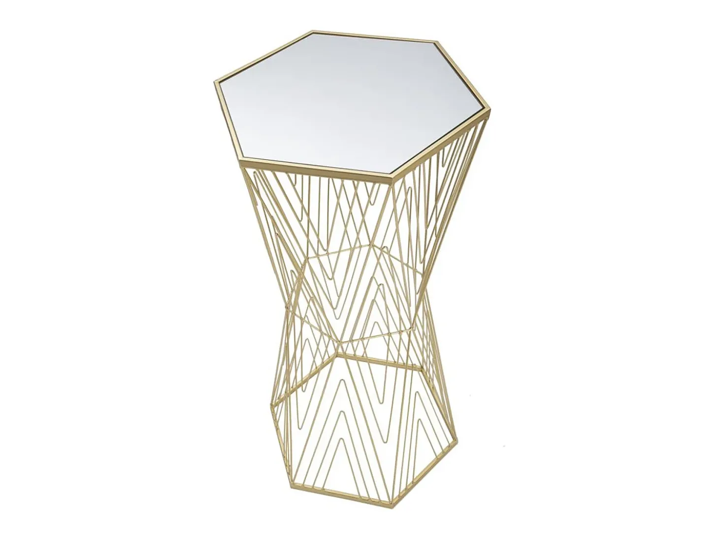 Mesa de Centro VKH600, Ouro, 40x35x80 cm, Kendra Home