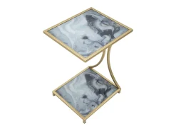Mesa de Centro VKH543, Ouro, 40x35x60 cm, Kendra Home