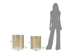 Mesa de Centro VKH540, Ouro, 41x41x50 cm, Kendra Home