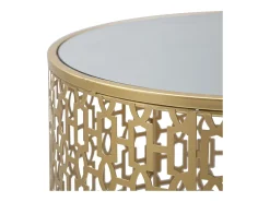 Mesa de Centro VKH540, Ouro, 41x41x50 cm, Kendra Home