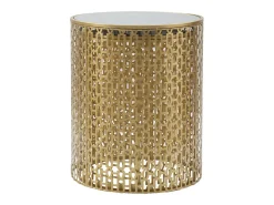 Mesa de Centro VKH540, Ouro, 41x41x50 cm, Kendra Home