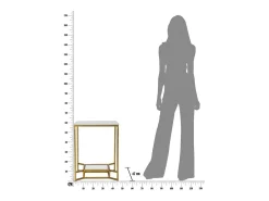 Mesa de Centro VKH536, Ouro, 47x47x60 cm, Kendra Home
