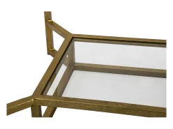 Mesa de Centro VKH536, Ouro, 47x47x60 cm, Kendra Home