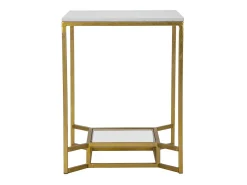 Mesa de Centro VKH536, Ouro, 47x47x60 cm, Kendra Home