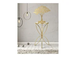 Mesa de Centro VKH569, Ouro, 35x35x60 cm, Kendra Home