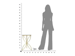 Mesa de Centro VKH569, Ouro, 35x35x60 cm, Kendra Home