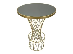 Mesa de Centro VKH805, Ouro, 70x70x103 cm, Kendra Home