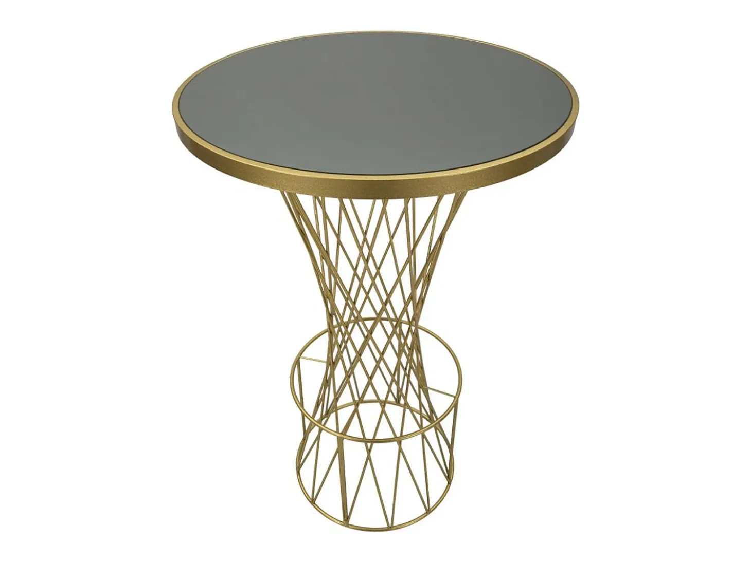 Mesa de Centro VKH805, Ouro, 70x70x103 cm, Kendra Home