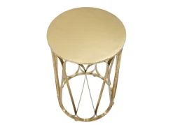 Mesa de Centro VKH520, Ouro, 37x37x58 cm, Kendra Home