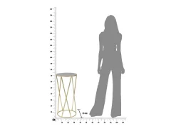Mesa de Centro VKH601, Ouro, 35x35x75 cm, Kendra Home