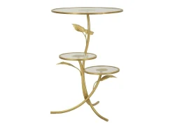 Mesa de Centro VKH802, Ouro, 54x54x69,5 cm, Kendra Home