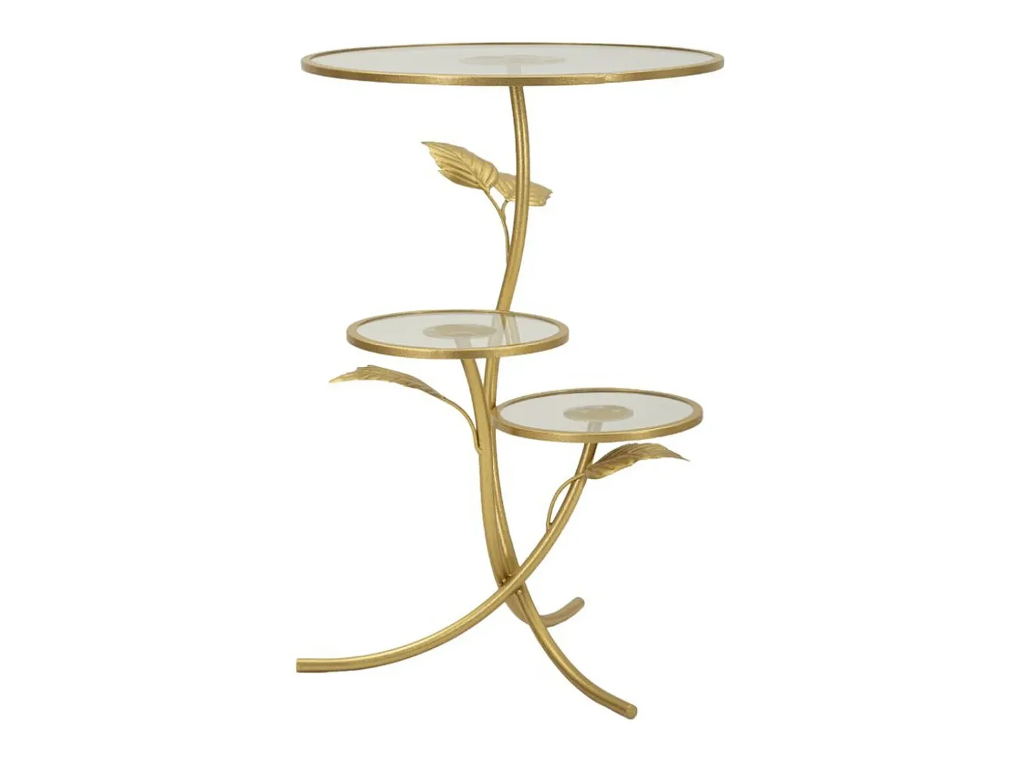 Mesa de Centro VKH802, Ouro, 54x54x69,5 cm, Kendra Home