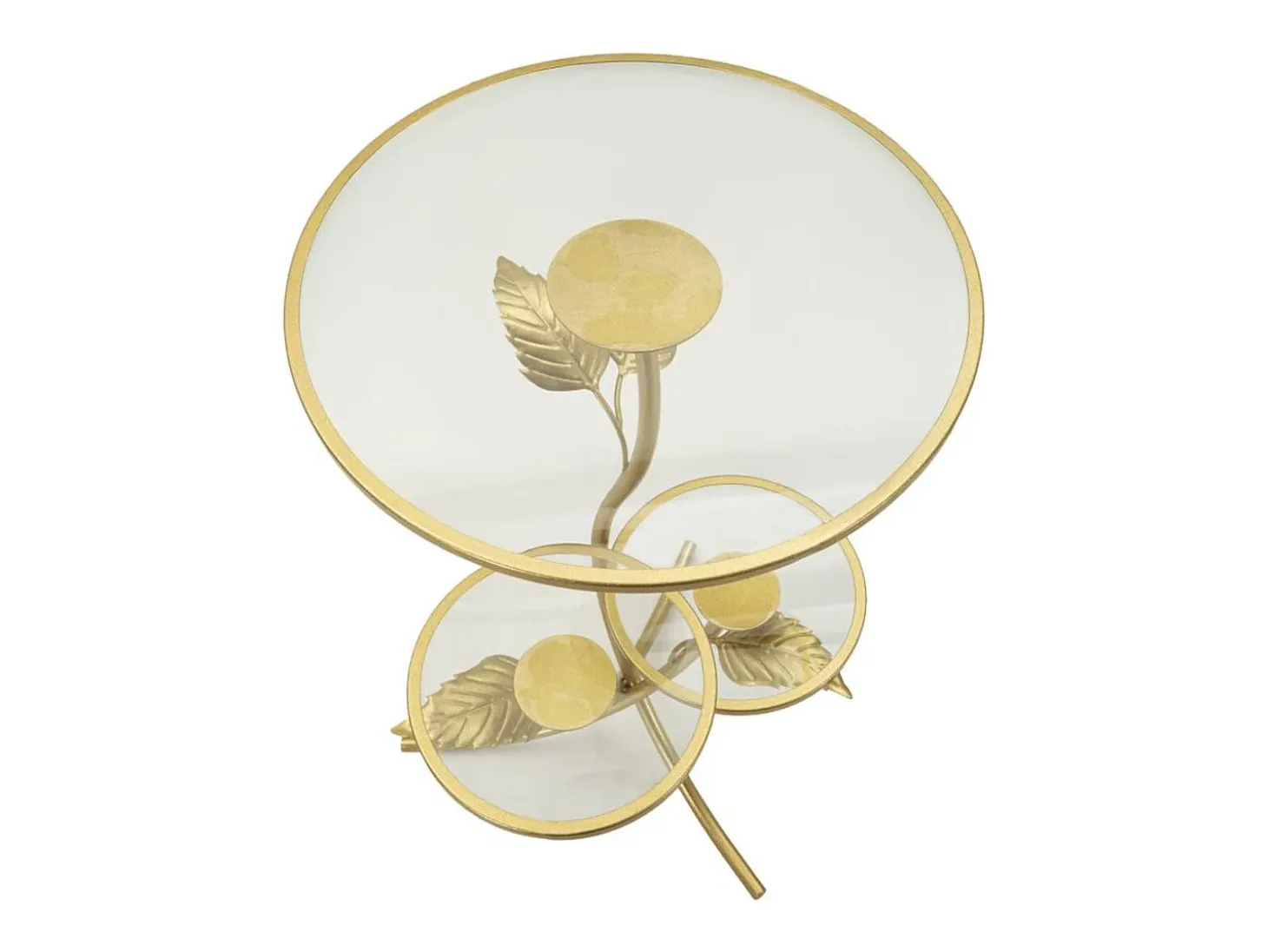 Mesa de Centro VKH802, Ouro, 54x54x69,5 cm, Kendra Home