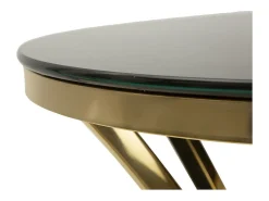 Mesa de Centro VKH879, Ouro, 50x50x92 cm, Kendra Home