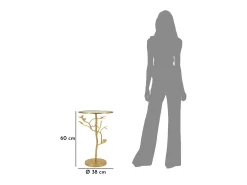 Mesa de Centro VKH804, Ouro, 38x38x60 cm, Kendra Home