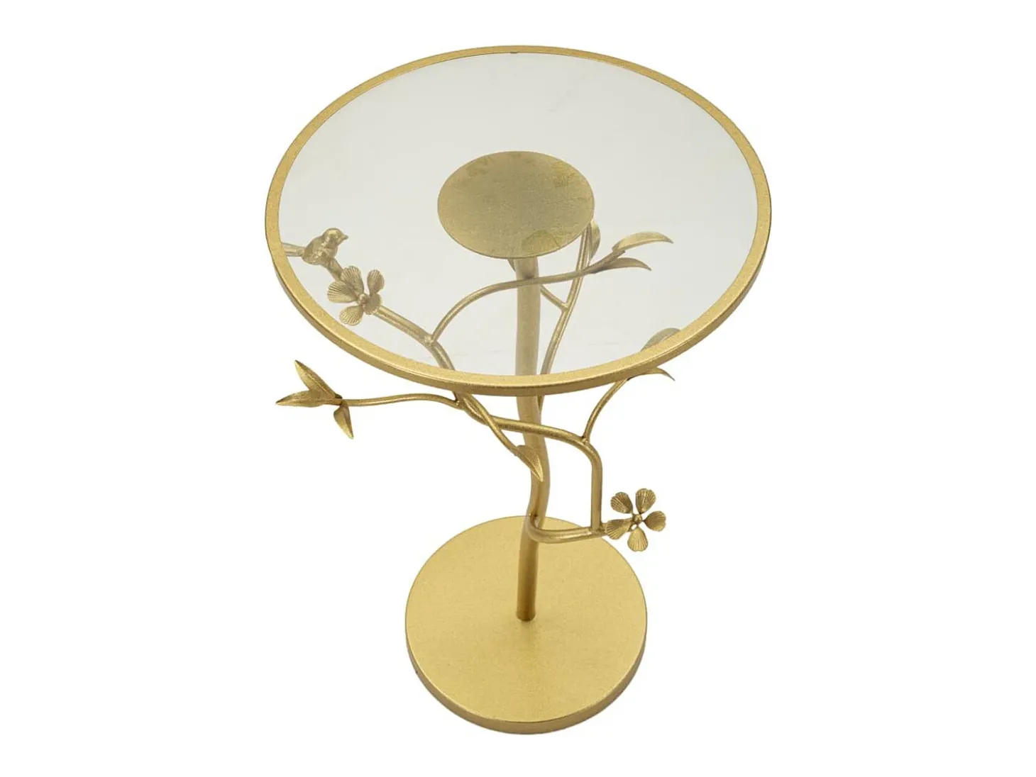 Mesa de Centro VKH804, Ouro, 38x38x60 cm, Kendra Home