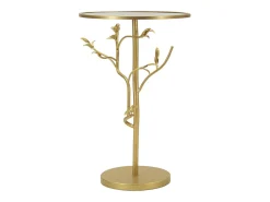 Mesa de Centro VKH804, Ouro, 38x38x60 cm, Kendra Home