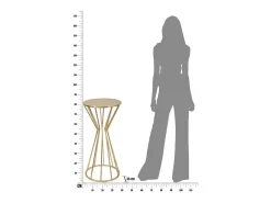 Mesa de Centro VKH519, Ouro, 38x38x80 cm, Kendra Home
