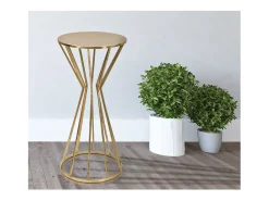 Mesa de Centro VKH519, Ouro, 38x38x80 cm, Kendra Home