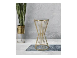 Mesa de Centro VKH590, Ouro, 40x40x80 cm, Kendra Home