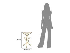Mesa de Centro VKH801, Ouro, 38x38x60 cm, Kendra Home