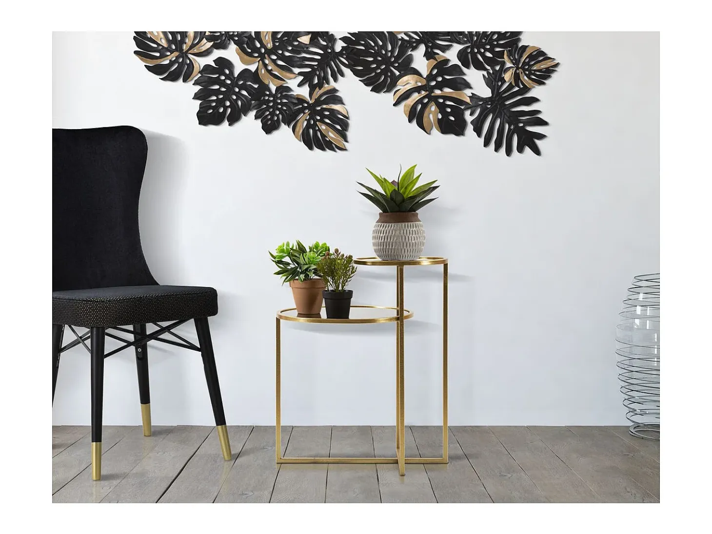 Mesa de Centro VKH570, Ouro, 50x40x60,5 cm, Kendra Home