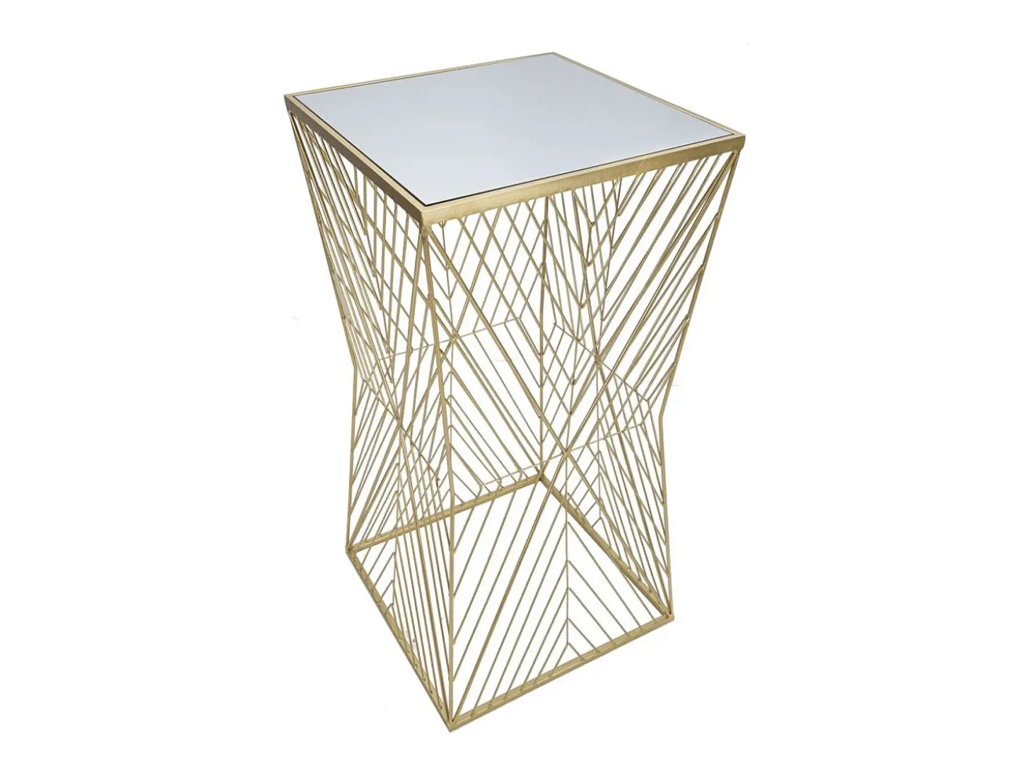 Mesa de Centro VKH594, Ouro, 50x50x100 cm, Kendra Home