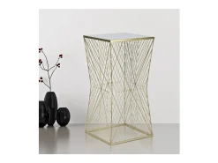Mesa de Centro VKH594, Ouro, 50x50x100 cm, Kendra Home
