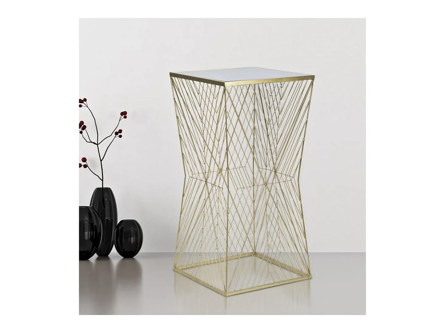 Mesa de Centro VKH594, Ouro, 50x50x100 cm, Kendra Home