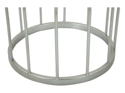 Mesa de Centro VKH532, Prata, 37,5x37,5x58 cm, Kendra Home
