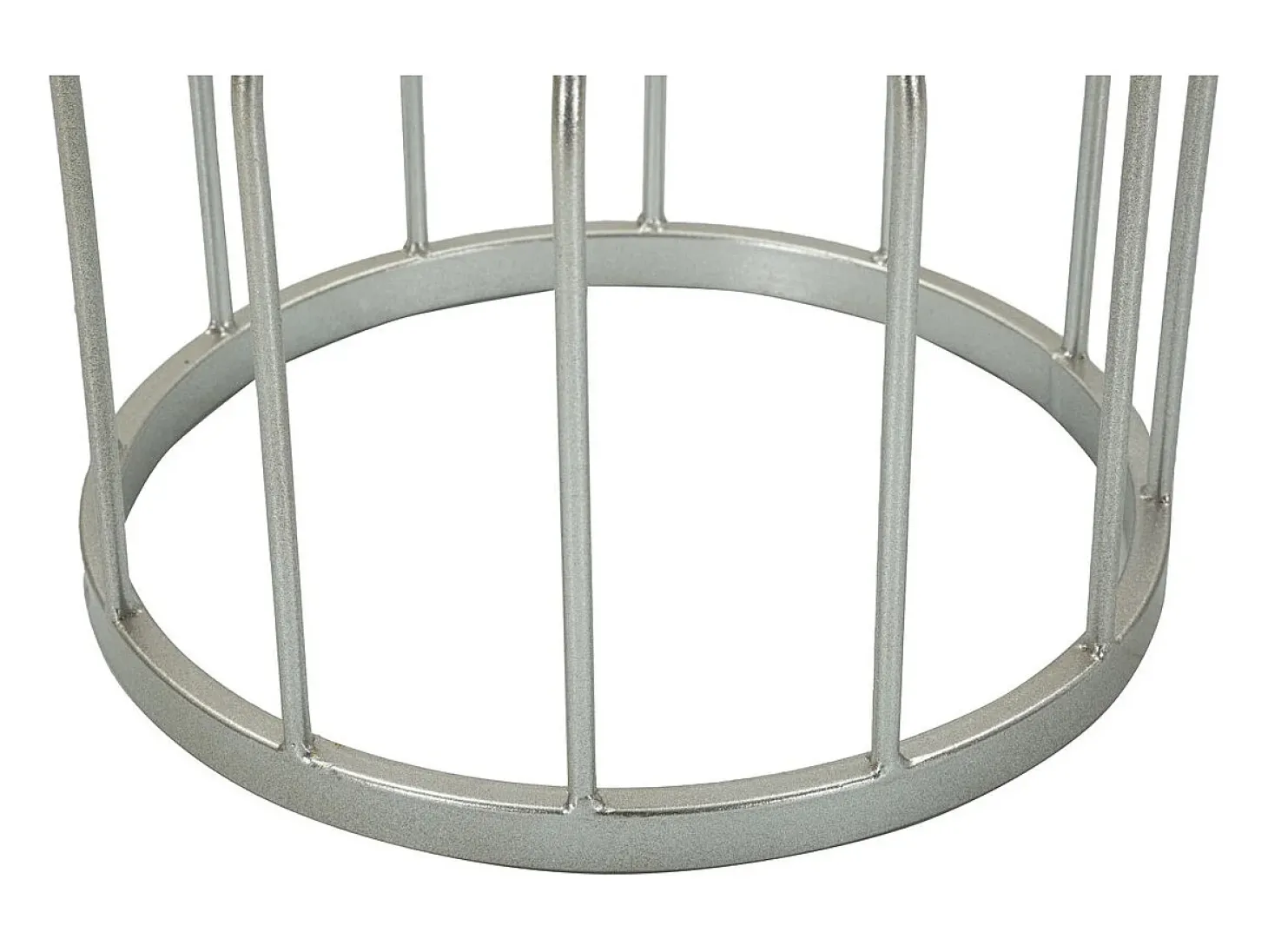 Mesa de Centro VKH532, Prata, 37,5x37,5x58 cm, Kendra Home