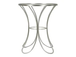 Mesa de Centro VKH564, Prata, 56x56x68 cm, Kendra Home