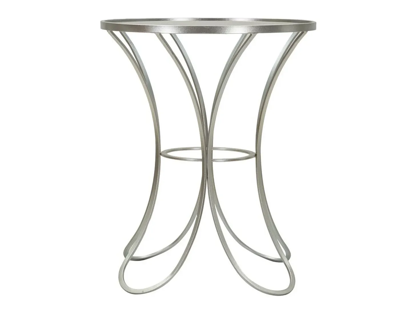 Mesa de Centro VKH564, Prata, 56x56x68 cm, Kendra Home
