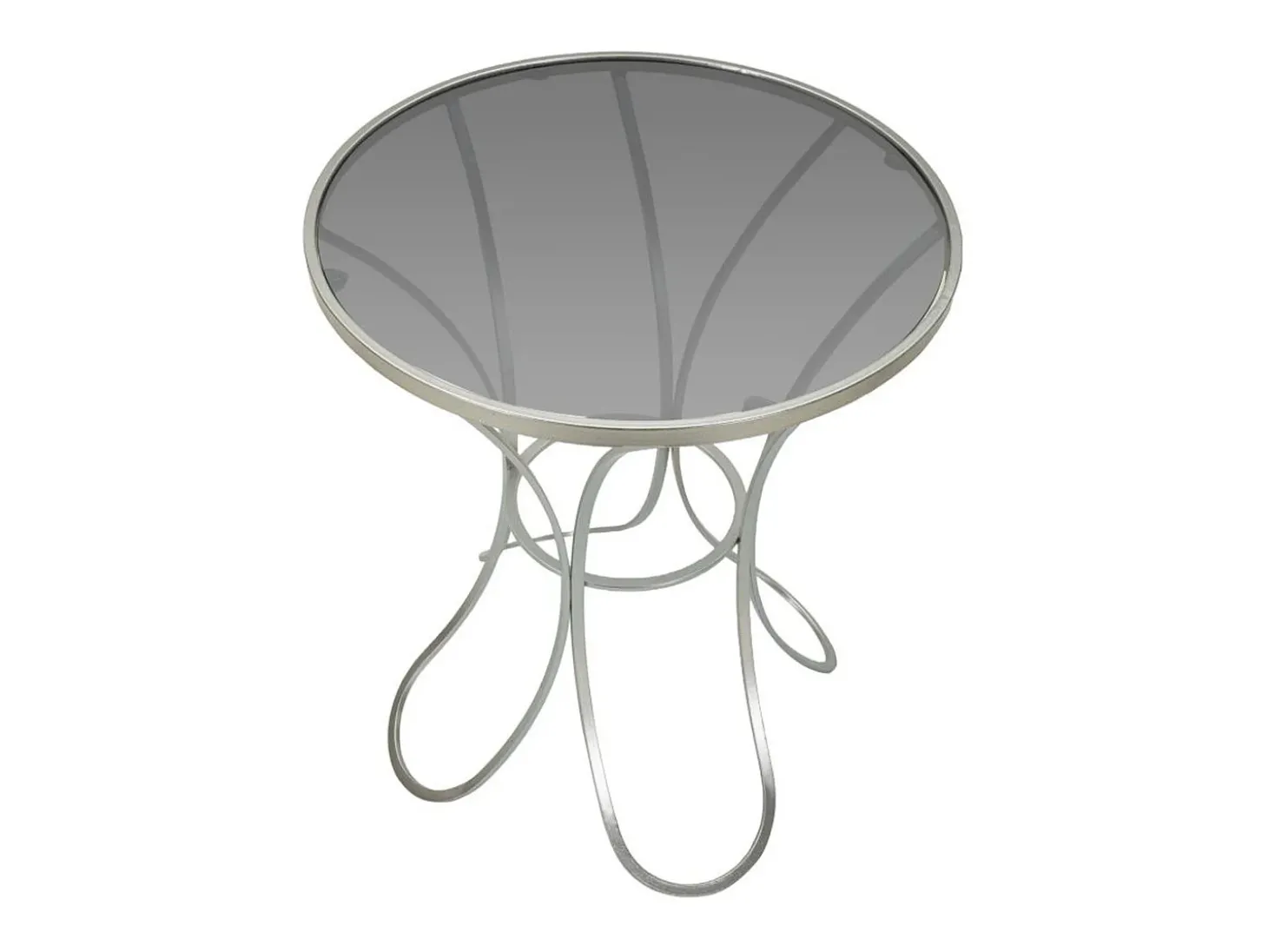 Mesa de Centro VKH564, Prata, 56x56x68 cm, Kendra Home