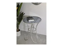 Mesa de Centro VKH564, Prata, 56x56x68 cm, Kendra Home