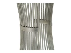 Mesa de Centro VKH582, Prata, 40x40x79 cm, Kendra Home