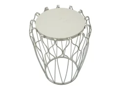 Mesa de Centro VKH530, Prata, 47,5x47,5x61,5 cm, Kendra Home