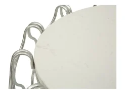 Mesa de Centro VKH530, Prata, 47,5x47,5x61,5 cm, Kendra Home